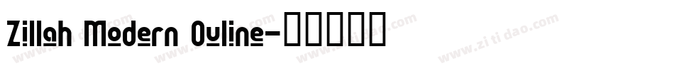 Zillah Modern Ouline字体转换